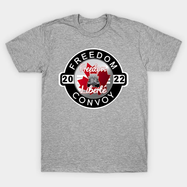 CONVOY TRUCKERS FOR FREEDOM -LIBERTE - FREEDOM CONVOY 2022 TRUCKERS RED T-Shirt by KathyNoNoise